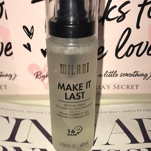 Milani make it last setting spray.